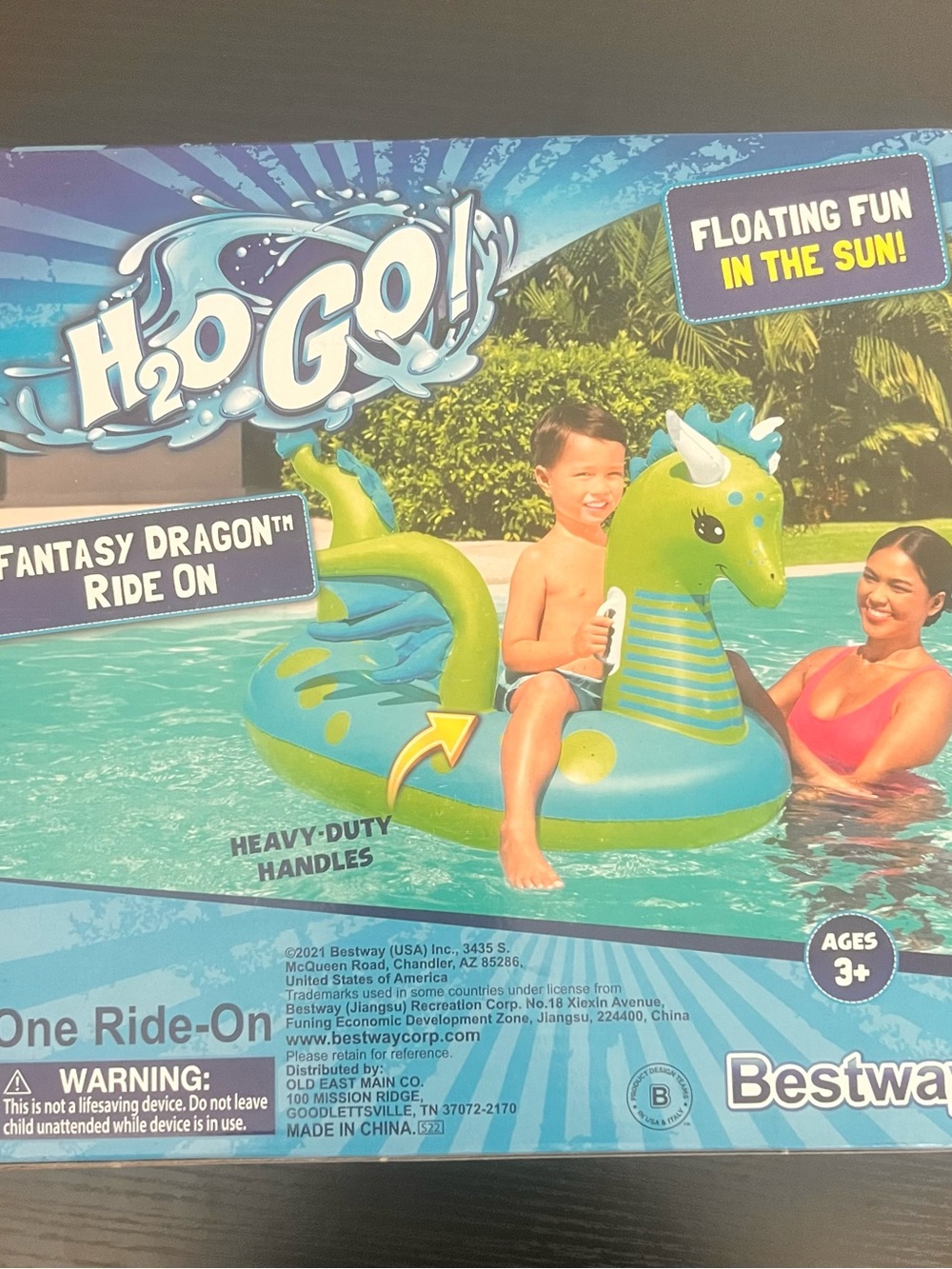 H2O Go! Green Fantasy Dragon Ride-On FLOATY 🐝 - Picture 2 of 4